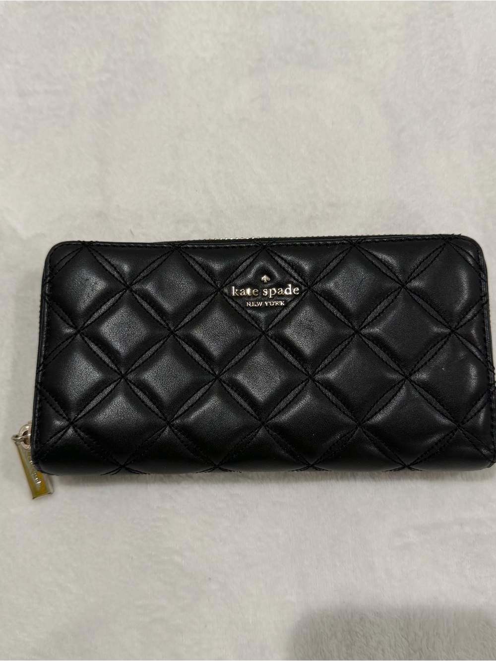 Kate Spade New York Black Leather Natalia Zip Around Continental Wallet